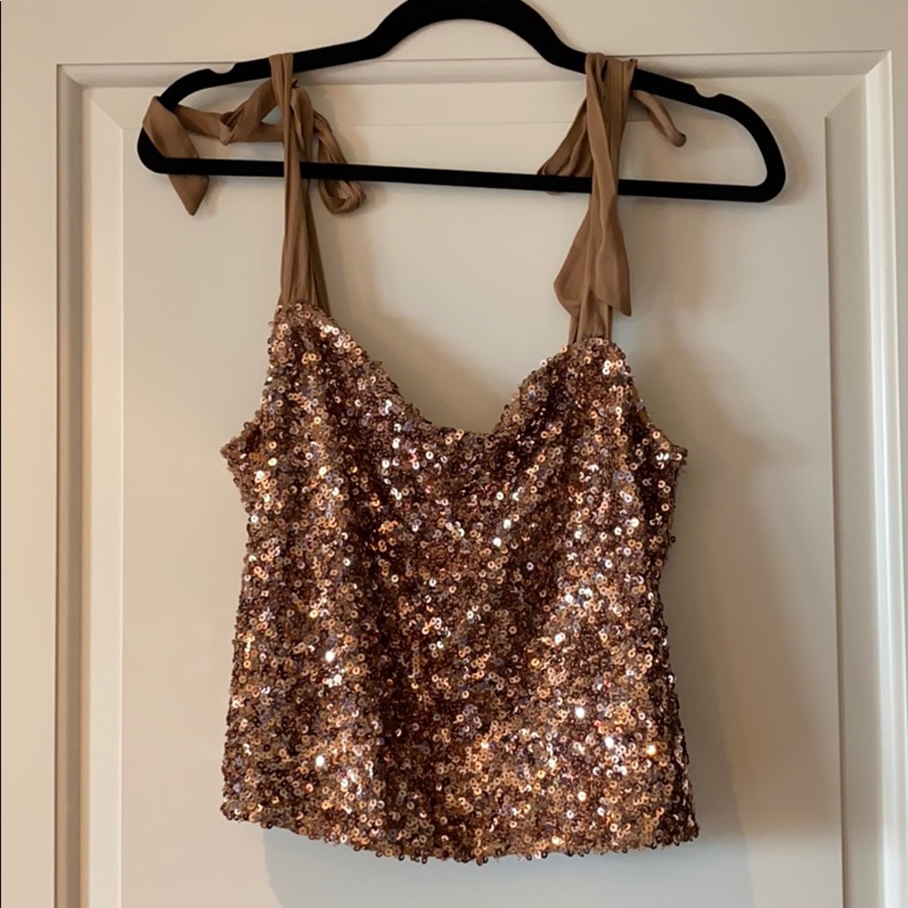 NWT Free People Sequin Crop Top